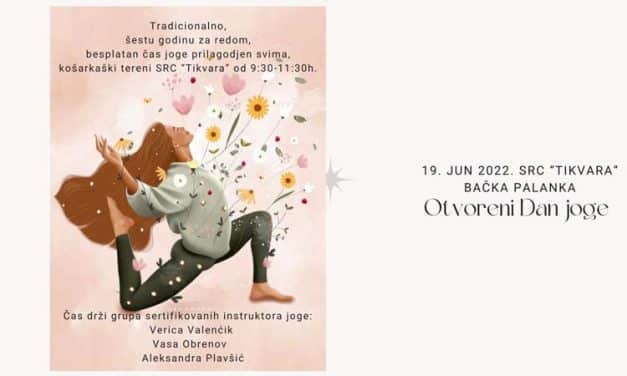 Отворени Дан јоге у недељу 19. јуна у Бачкој Паланци