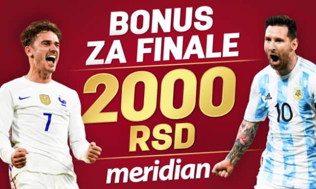 BONUS ZA VELIKO FINALE: Meridian poklanja 2.000 RSD za šampionski tiket – pogodi KO OSVAJA „BOGINJU“