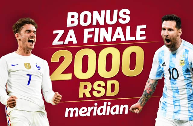 BONUS ZA VELIKO FINALE: Meridian poklanja 2.000 RSD za šampionski tiket – pogodi KO OSVAJA „BOGINJU“