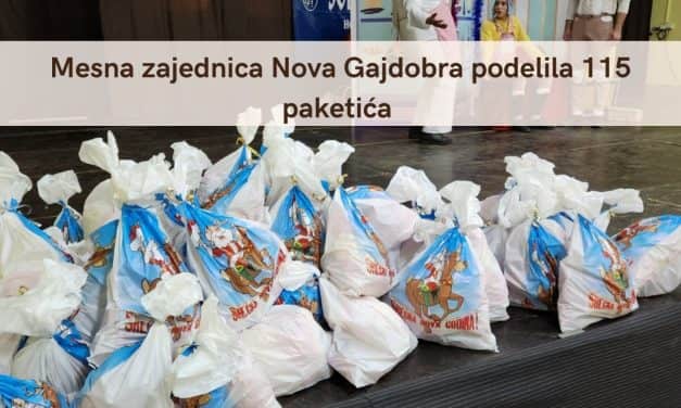 Mesna zajednica Nova Gajdobra podelila 115 paketića