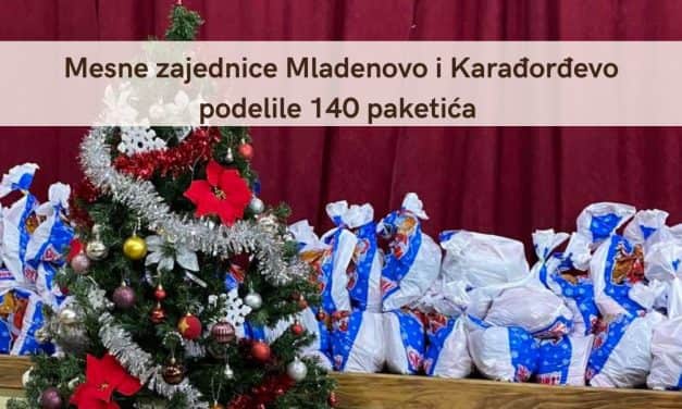 Mesne zajednice Mladenovo i Karađorđevo podelile 140 paketića