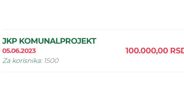 JKP “Komunalprojekt”  – Za Isidorin prvi udah