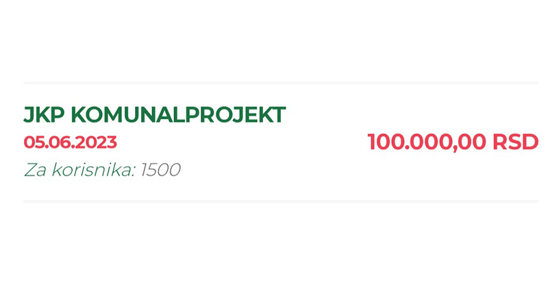 JKP “Komunalprojekt”  – Za Isidorin prvi udah