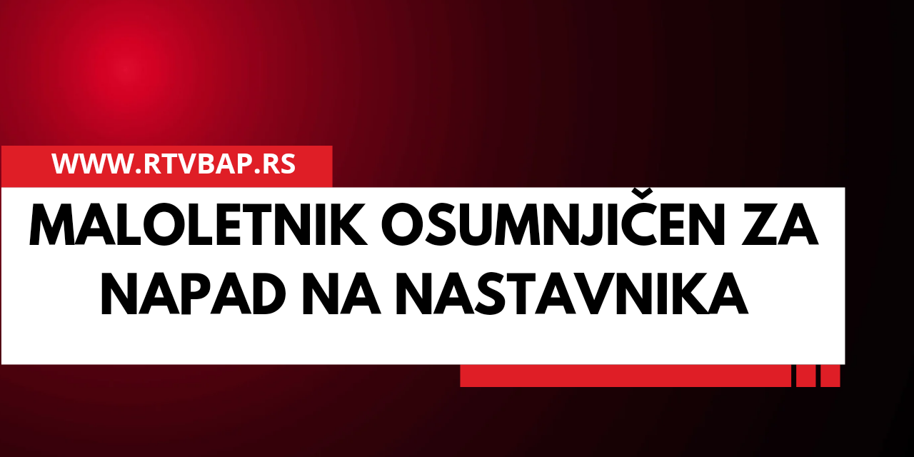 Maloletnik osumnjičen za napad na nastavnika