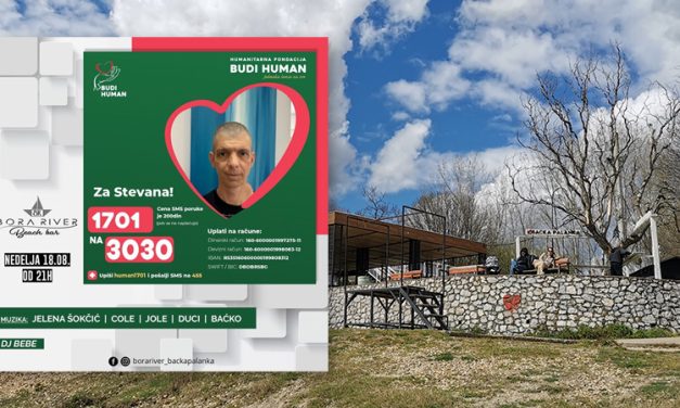 BORA RIVER beach bar organizuje humanitarno veče za Stevana Sauera