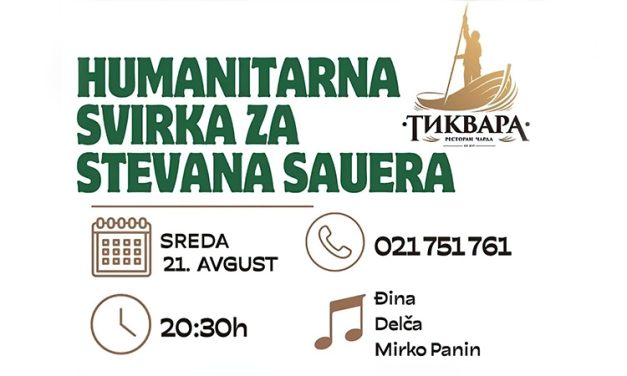 Humanitarno muzičko veče za Stevana Sauera večeras u restoranu čarda “Tikvara”