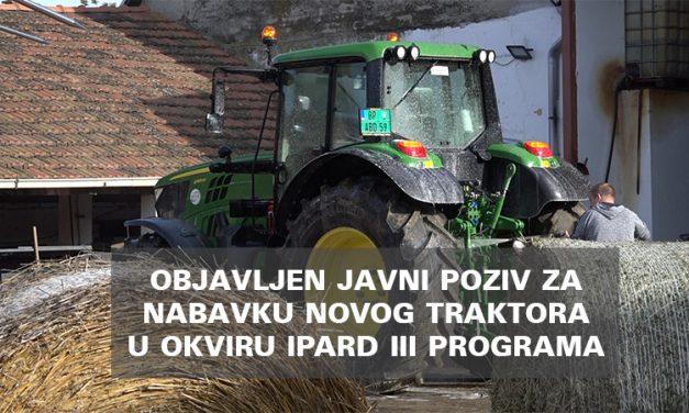 Objavljen Javni poziv za nabavku novog traktora u okviru IPARD III programa