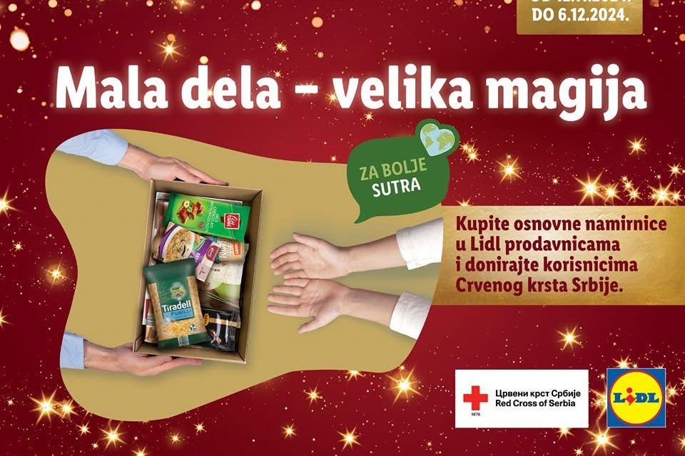 ,,Mala dela su velika magija”- kampanja koju sprovodi Lidl Srbija i Crveni krst Srbije