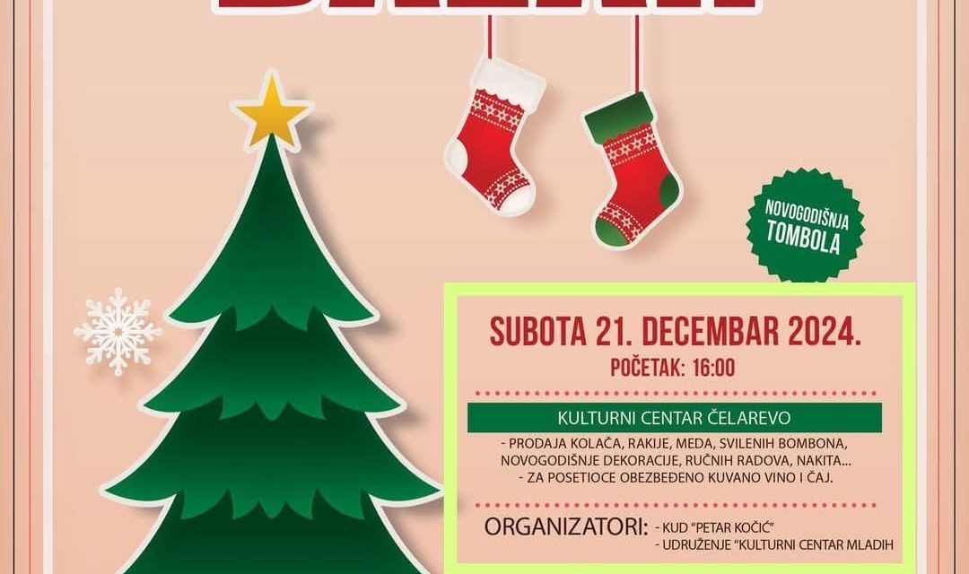 ,,Novogodišnji bazar” u Čelarevu u subotu – 21. decembra