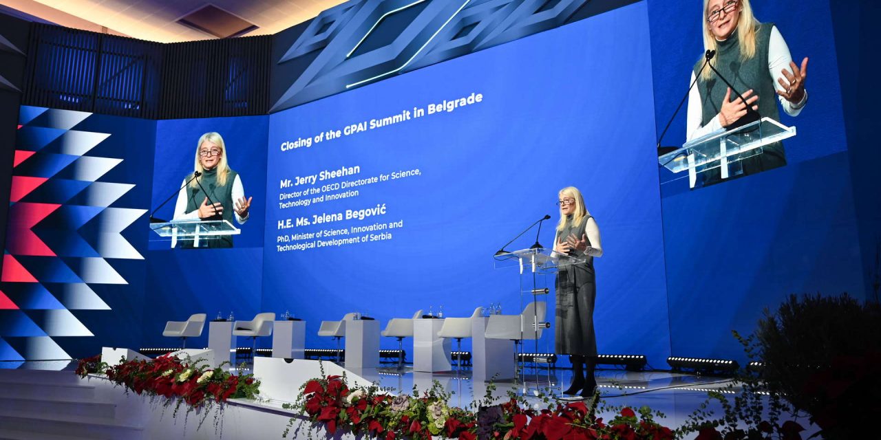 Ministarka dr Jelena Begović obratila se na zatvaranju Samita Globalnog partnerstva za veštačku inteligenciju